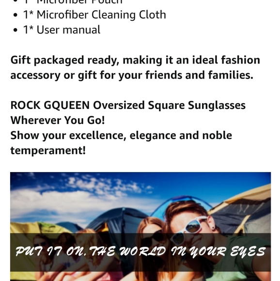 Square Colorblock Glitter Sunglasses - Picture 5 of 16